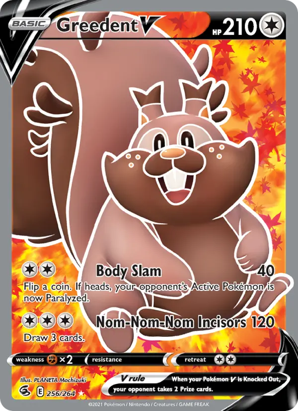 Greedent V, Pokémon card