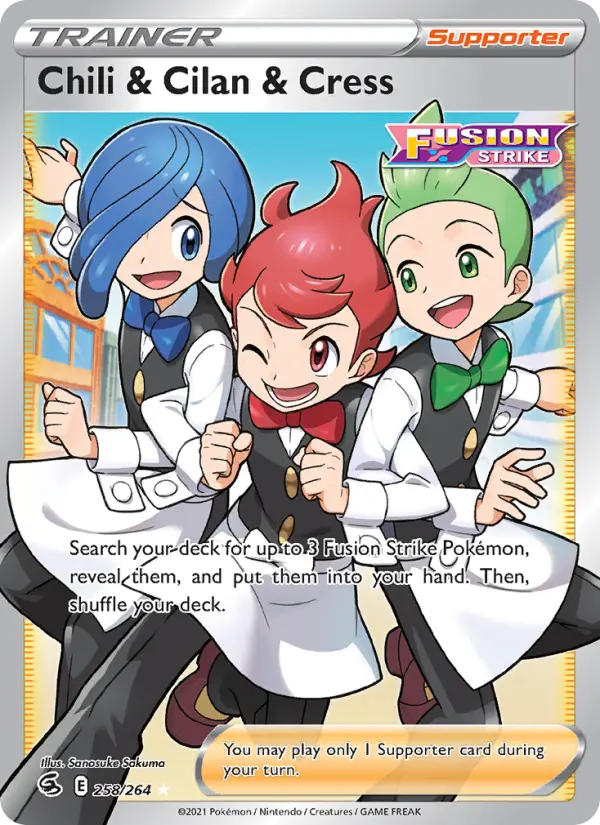 Chili & Cilan & Cress, Pokémon card