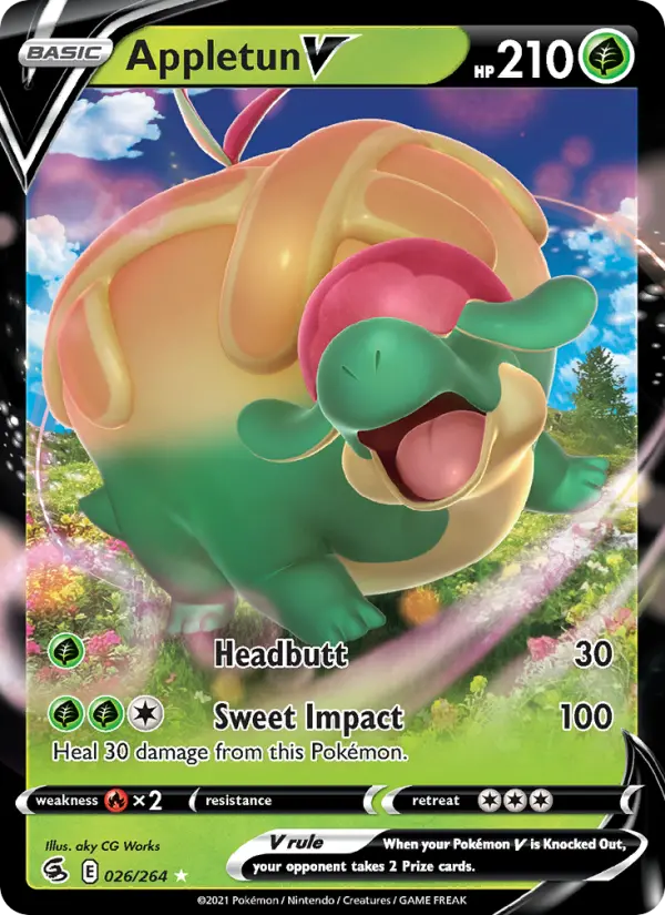 Appletun V, Pokémon card