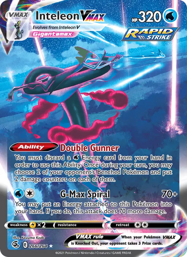 Inteleon VMAX, Pokémon card