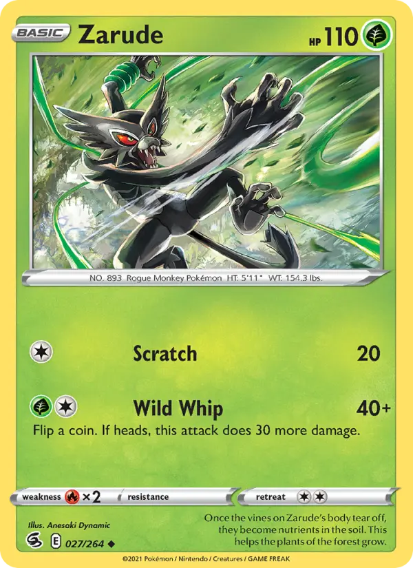 Zarude, Pokémon card