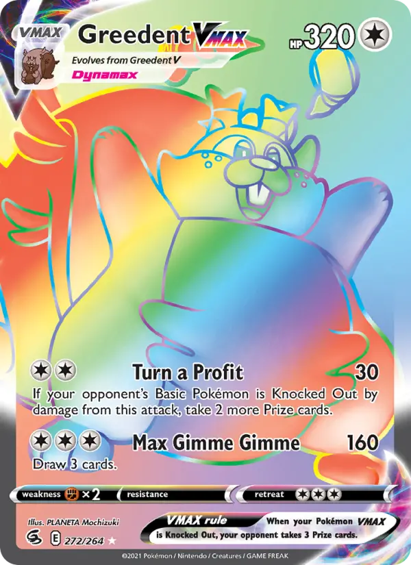 Greedent VMAX, Pokémon card
