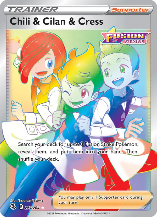 Chili & Cilan & Cress, Pokémon card
