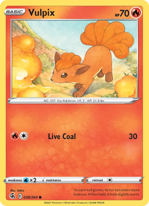 Vulpix, Pokémon card