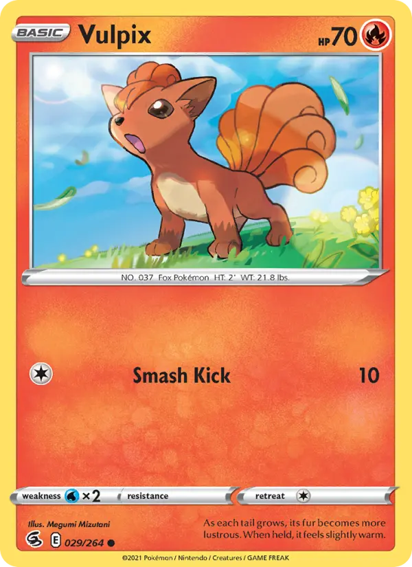 Vulpix, Pokémon card