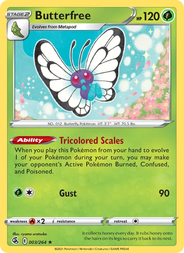 Butterfree, Pokémon card