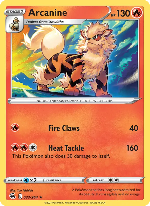Arcanine, Pokémon card