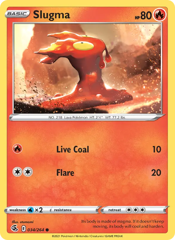 Slugma, Pokémon card