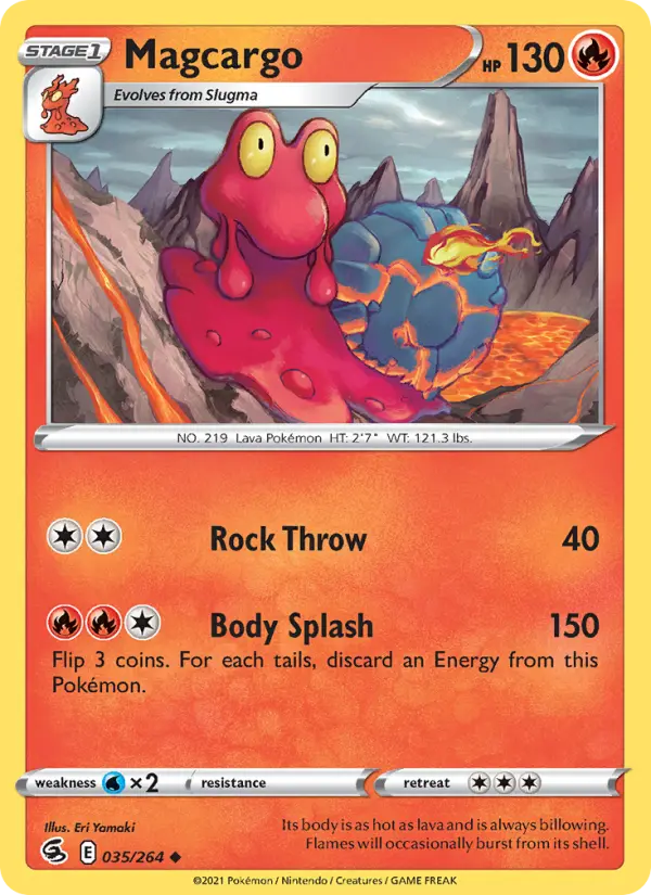 Magcargo, Pokémon card