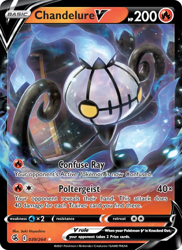 Chandelure V, Pokémon card