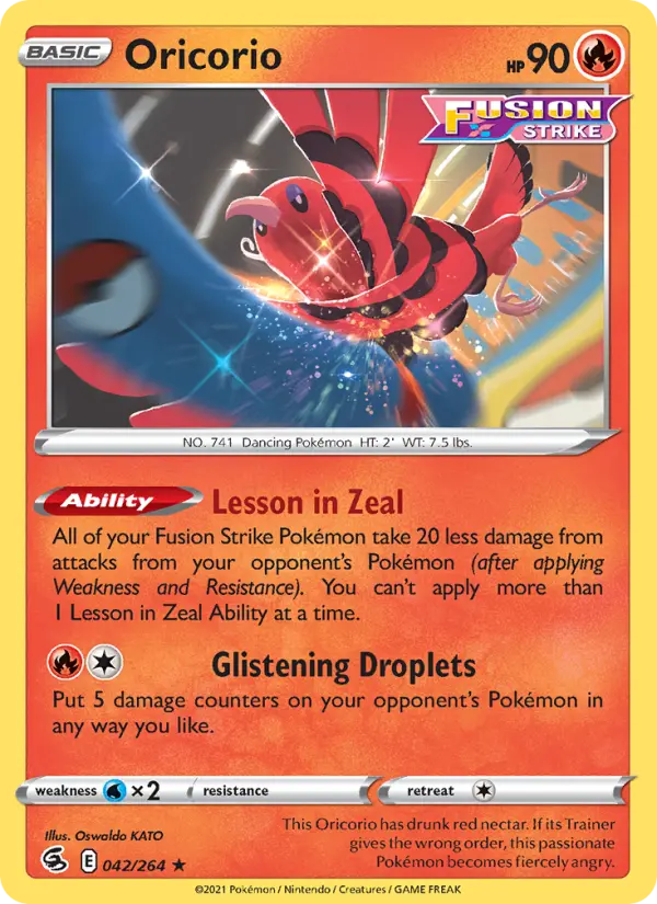 Oricorio, Pokémon card
