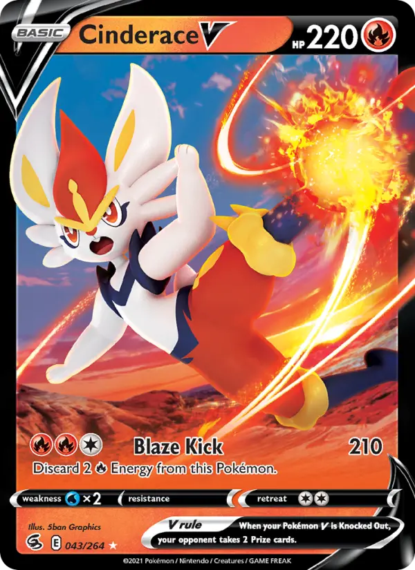 Cinderace V, Pokémon card