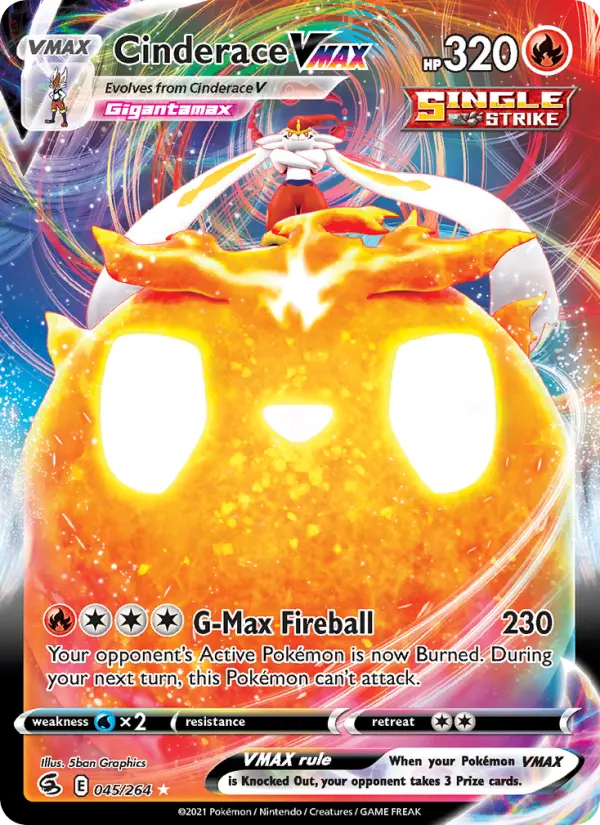 Cinderace VMAX, Pokémon card