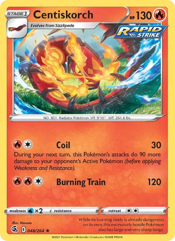 Centiskorch, Pokémon card