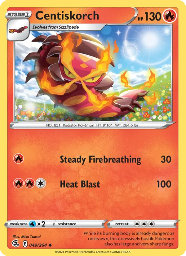 Centiskorch, Pokémon card