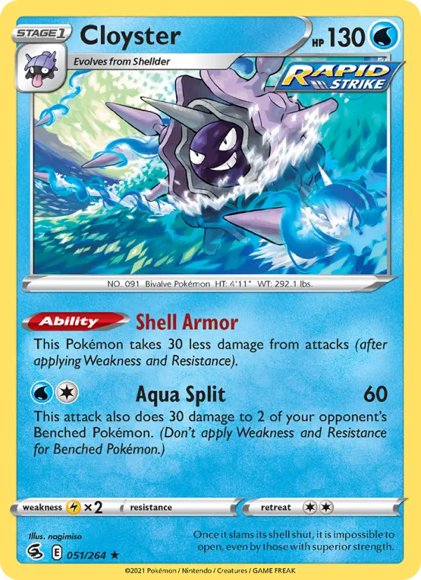 Cloyster, Pokémon card