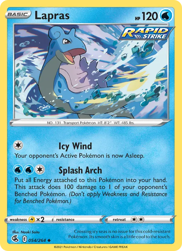 Lapras, Pokémon card