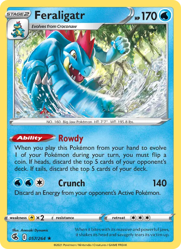 Feraligatr, Pokémon card