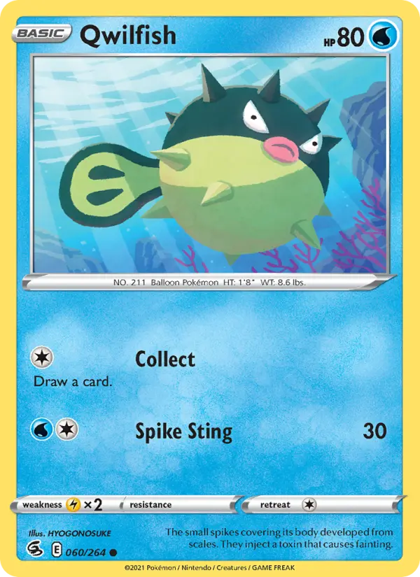 Qwilfish, Pokémon card