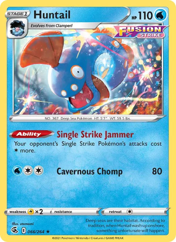 Huntail, Pokémon card