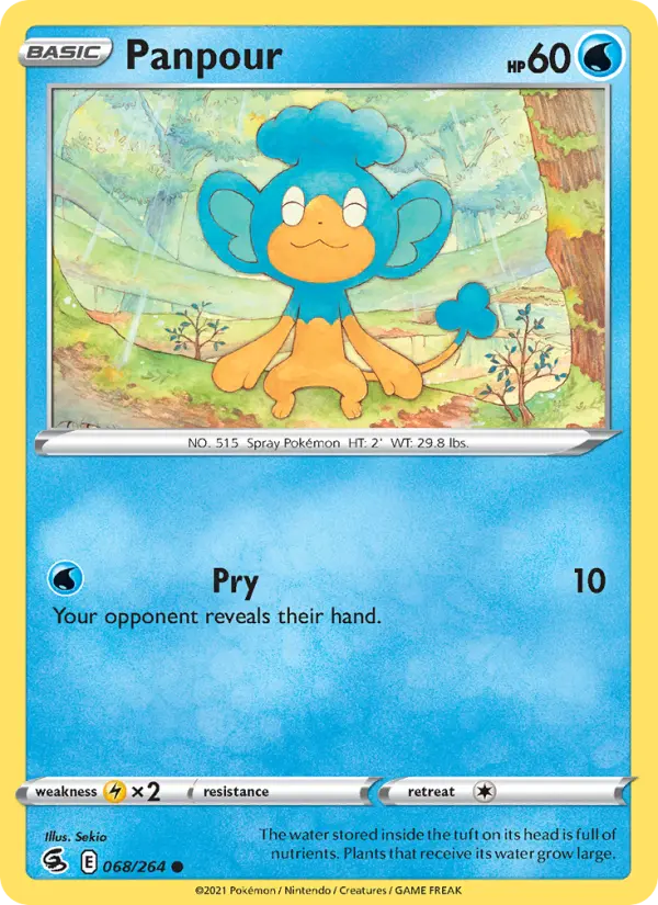 Panpour, Pokémon card