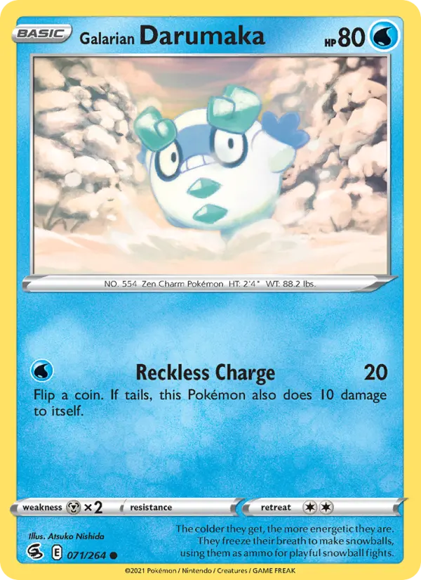 Galarian Darumaka, Pokémon card