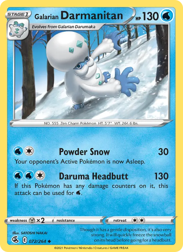 Galarian Darmanitan, Pokémon card
