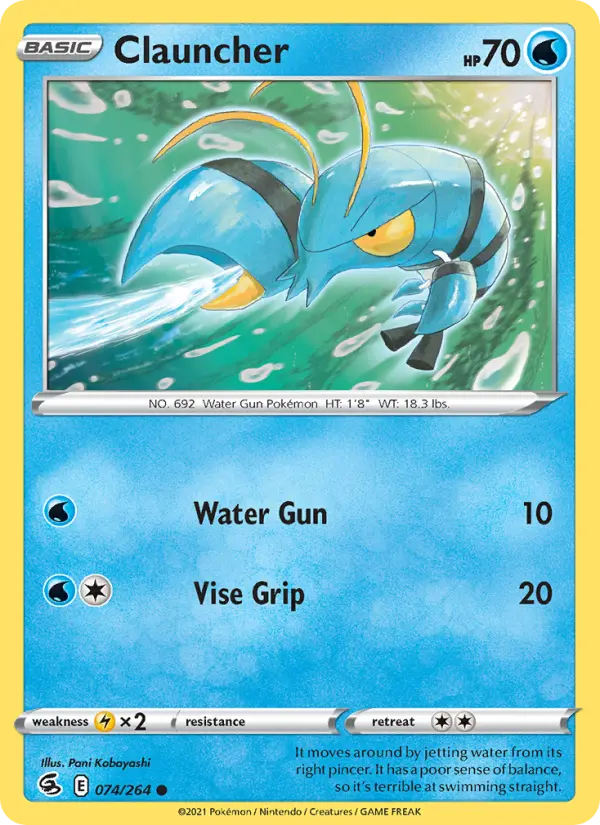 Clauncher, Pokémon card