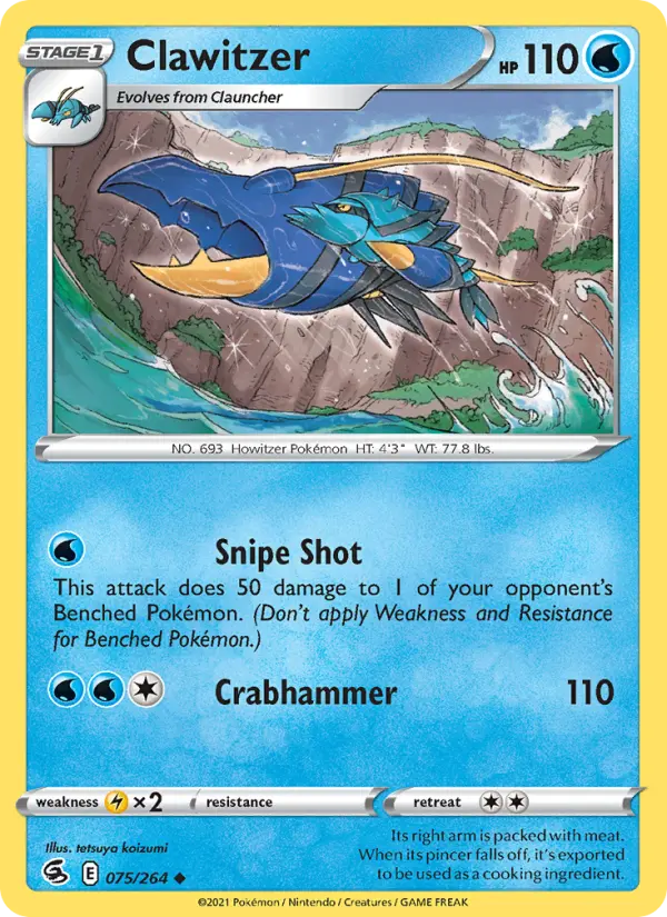 Clawitzer, Pokémon card