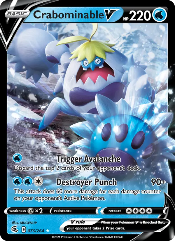 Crabominable V, Pokémon card
