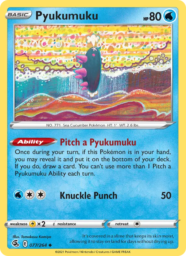 Pyukumuku, Pokémon card