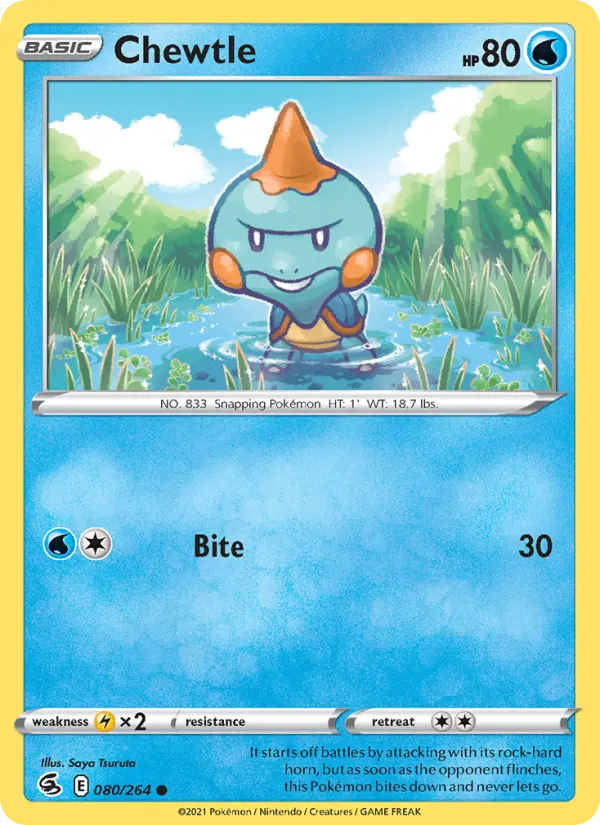 Chewtle, Pokémon card