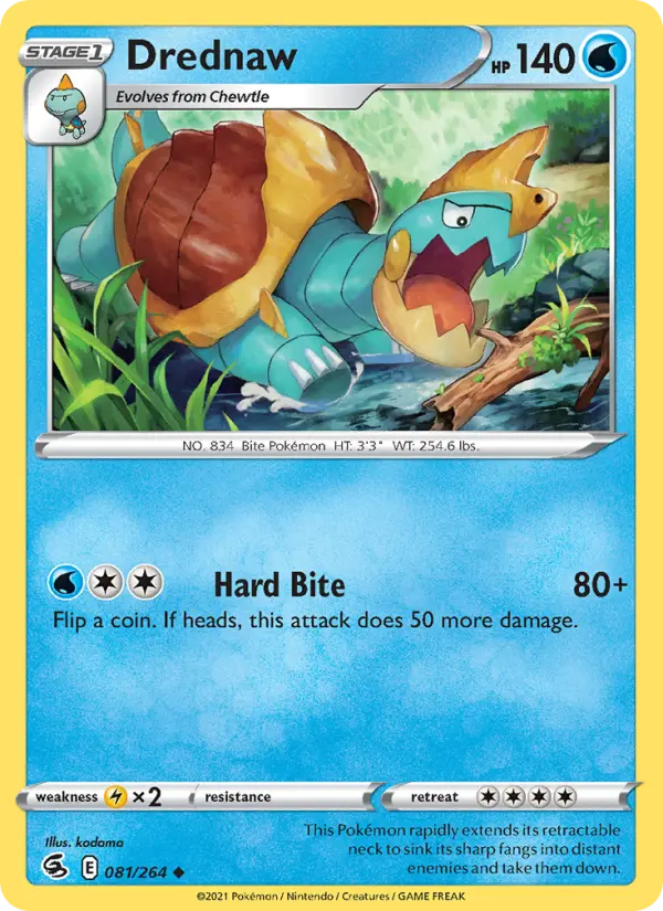 Drednaw, Pokémon card