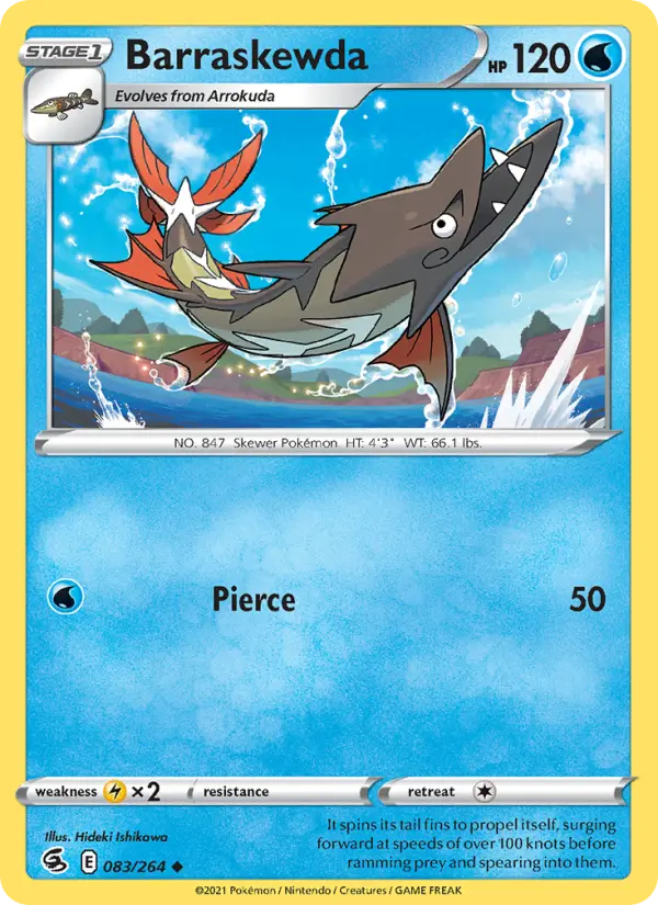 Barraskewda, Pokémon card