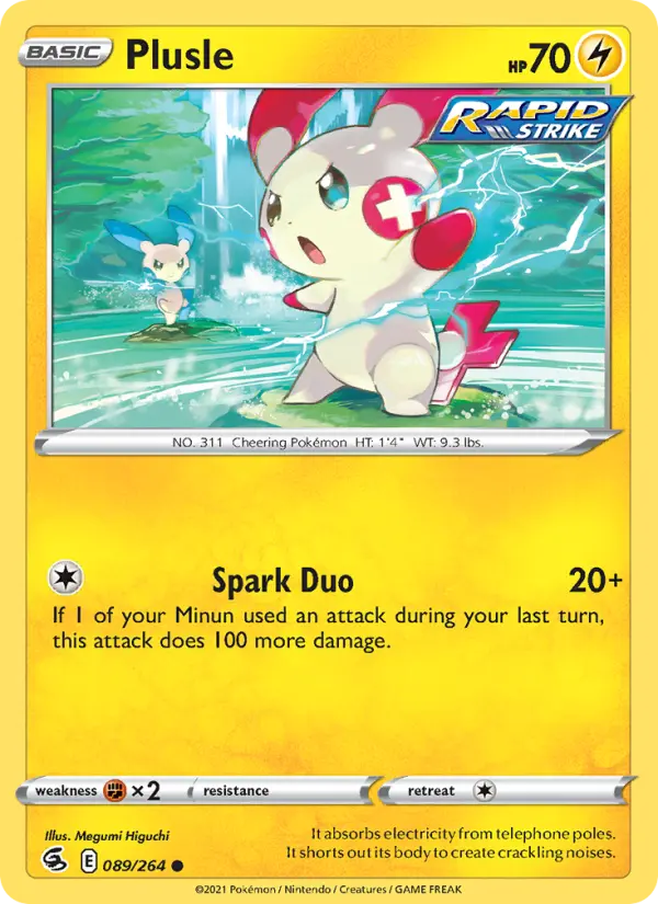 Plusle, Pokémon card