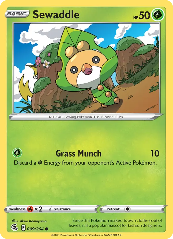 Sewaddle, Pokémon card