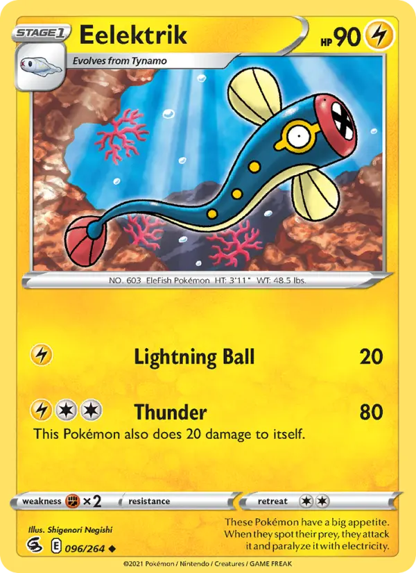 Eelektrik, Pokémon card