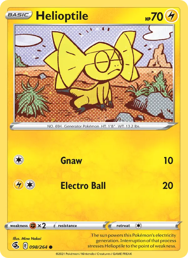 Helioptile, Pokémon card