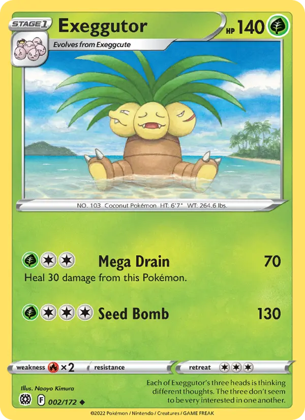 Exeggutor, Pokémon card