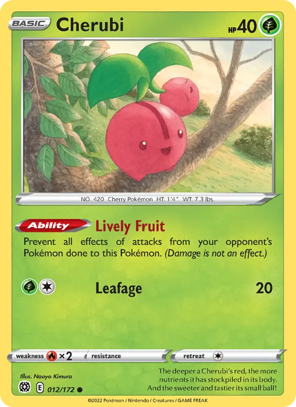 Cherubi, Pokémon card