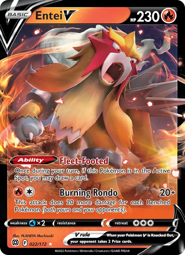Entei V, Pokémon card
