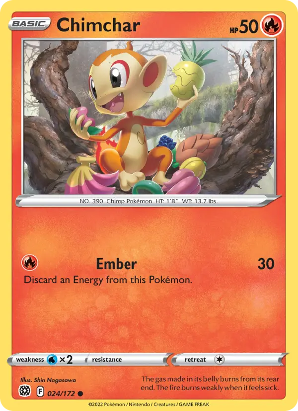 Chimchar, Pokémon card