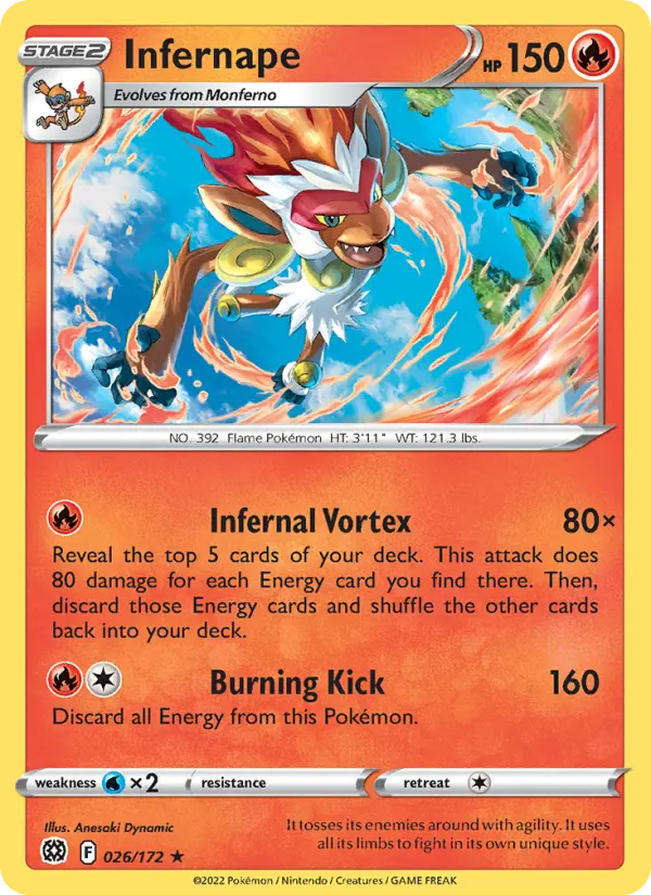 Infernape, Pokémon card