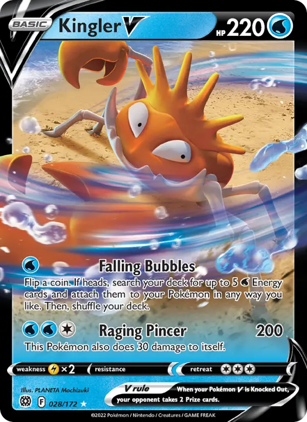 Kingler V, Pokémon card