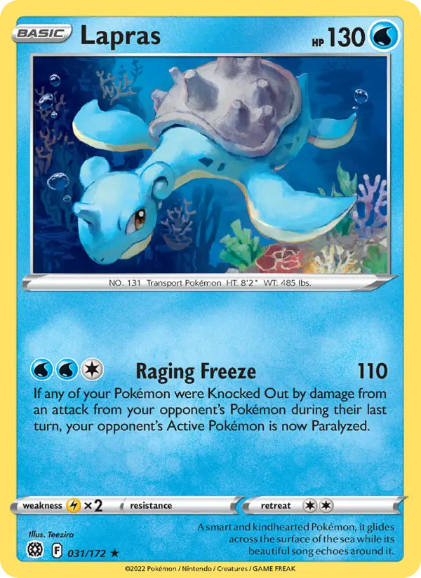 Lapras, Pokémon card
