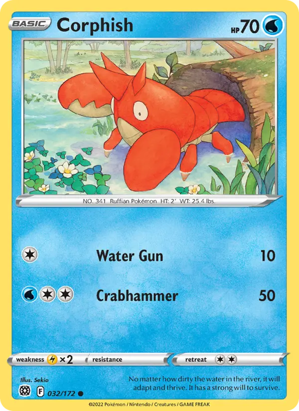 Corphish, Pokémon card