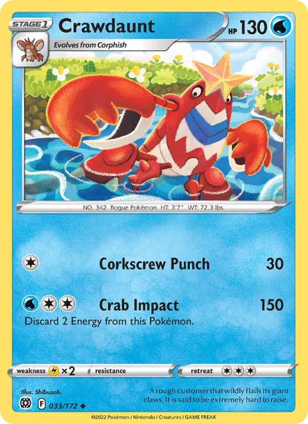 Crawdaunt, Pokémon card