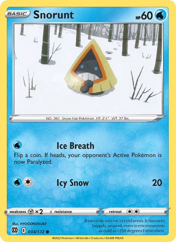 Snorunt, Pokémon card