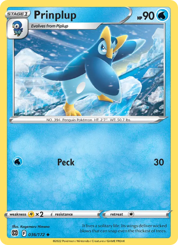 Prinplup, Pokémon card