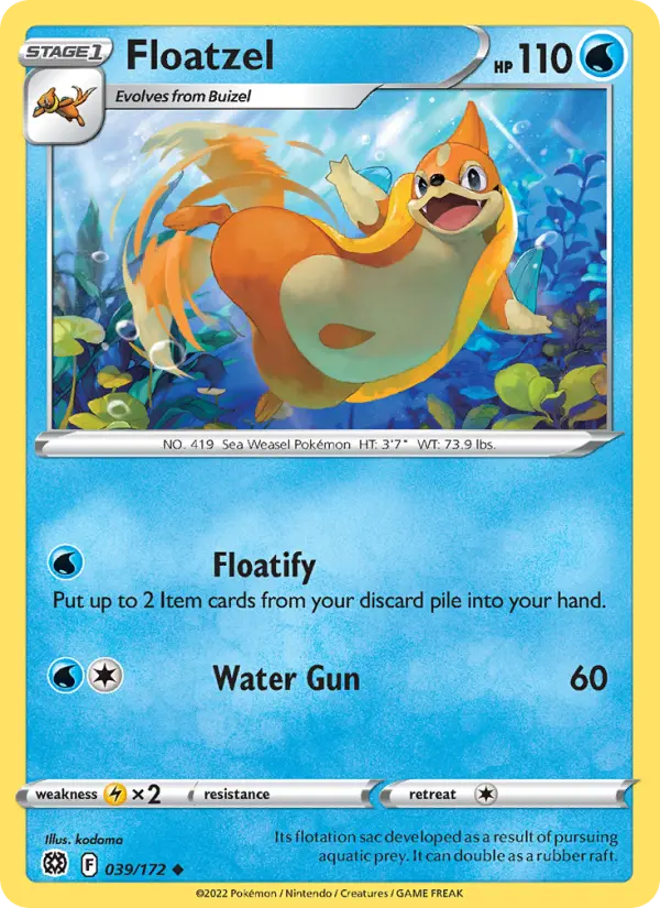 Floatzel, Pokémon card
